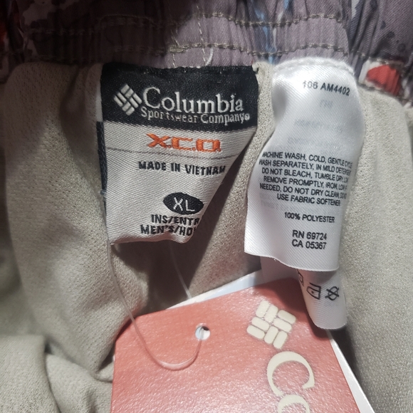 Columbia XCO Mens Grey Printed Shorts XL New with Tags - Picture 3 of 9